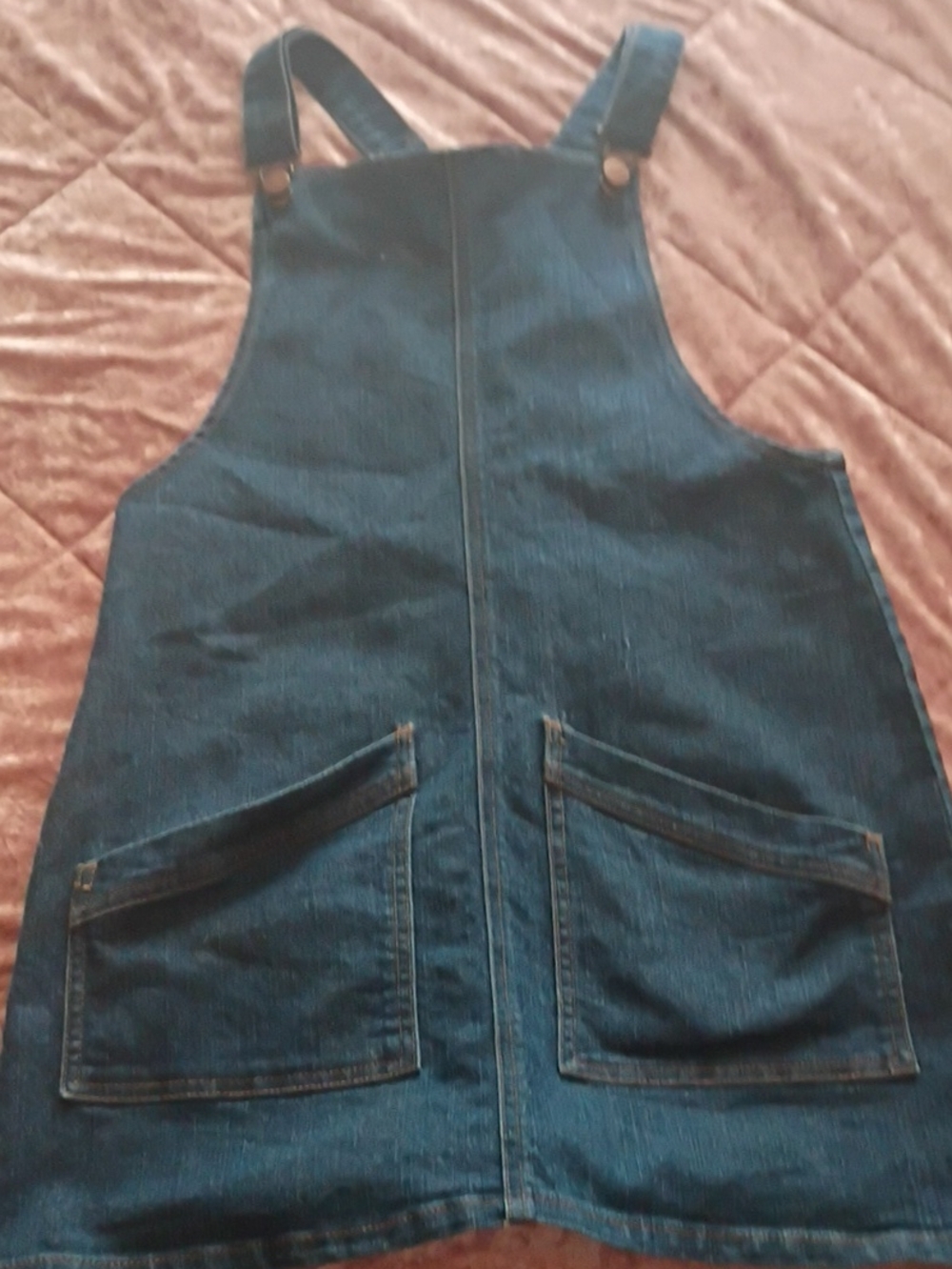 Tinseltown Indigo Denim Pinafore Dress